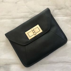 Faux Leather Envelope Clutch